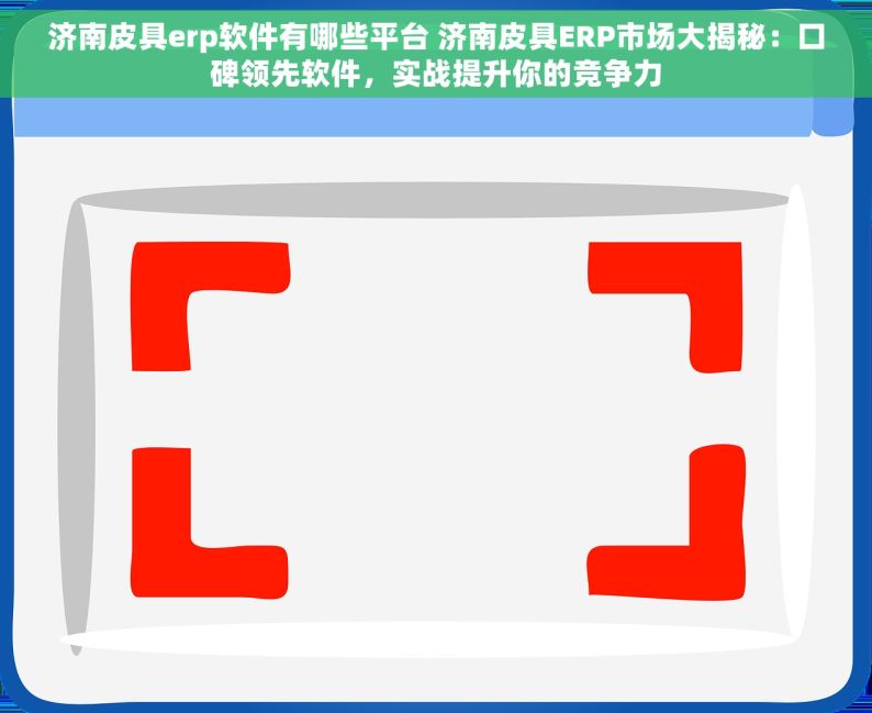 济南皮具erp软件有哪些平台 济南皮具ERP市场大揭秘：口碑领先软件，实战提升你的竞争力