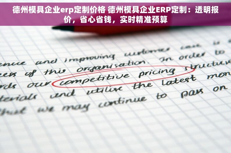 德州模具企业erp定制价格 德州模具企业ERP定制：透明报价，省心省钱，实时精准预算