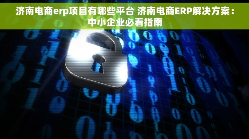 济南电商erp项目有哪些平台 济南电商ERP解决方案：中小企业必看指南