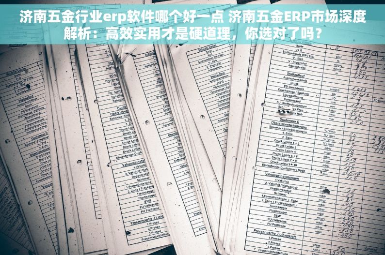 济南五金行业erp软件哪个好一点 济南五金ERP市场深度解析：高效实用才是硬道理，你选对了吗？