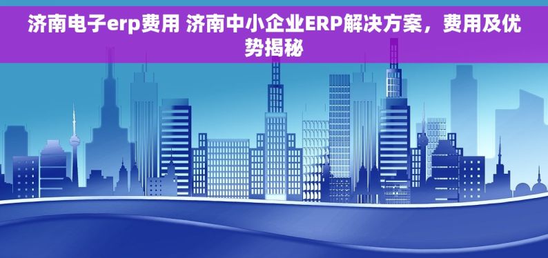 济南电子erp费用 济南中小企业ERP解决方案，费用及优势揭秘