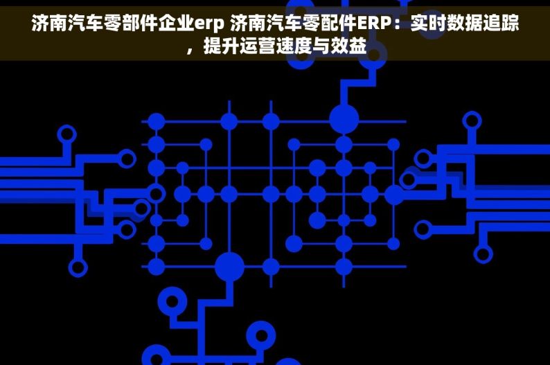 济南汽车零部件企业erp 济南汽车零配件ERP：实时数据追踪，提升运营速度与效益