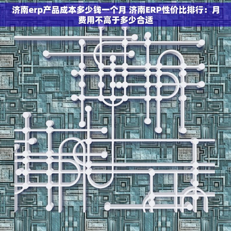 济南erp产品成本多少钱一个月 济南ERP性价比排行：月费用不高于多少合适