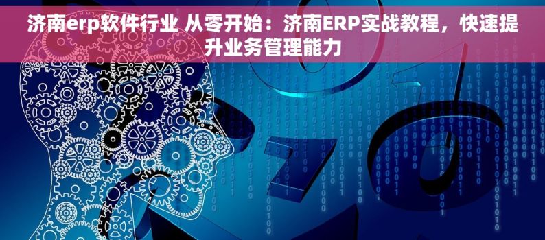 济南erp软件行业 从零开始：济南ERP实战教程，快速提升业务管理能力