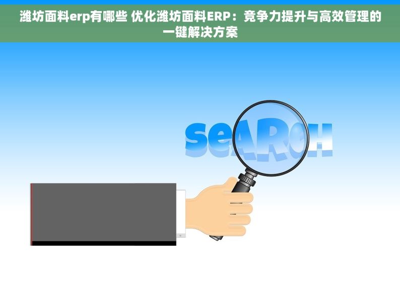 潍坊面料erp有哪些 优化潍坊面料ERP：竞争力提升与高效管理的一键解决方案