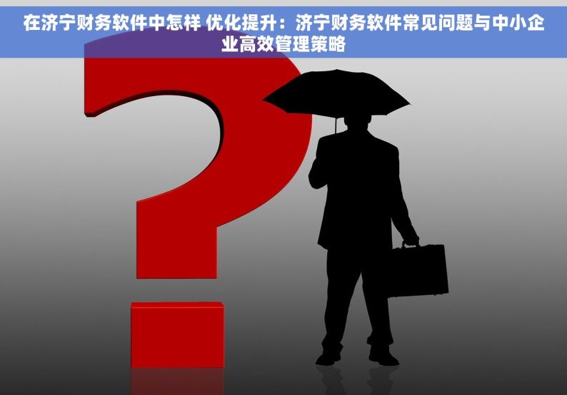 在济宁财务软件中怎样 优化提升：济宁财务软件常见问题与中小企业高效管理策略