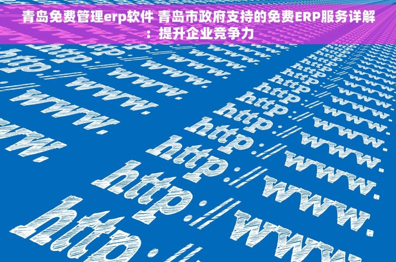 青岛免费管理erp软件 青岛市政府支持的免费ERP服务详解：提升企业竞争力