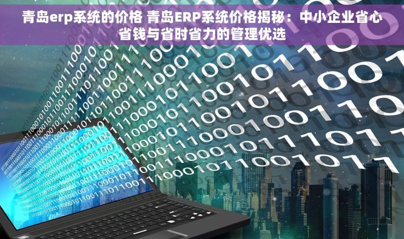 青岛erp系统的价格 青岛ERP系统价格揭秘：中小企业省心省钱与省时省力的管理优选