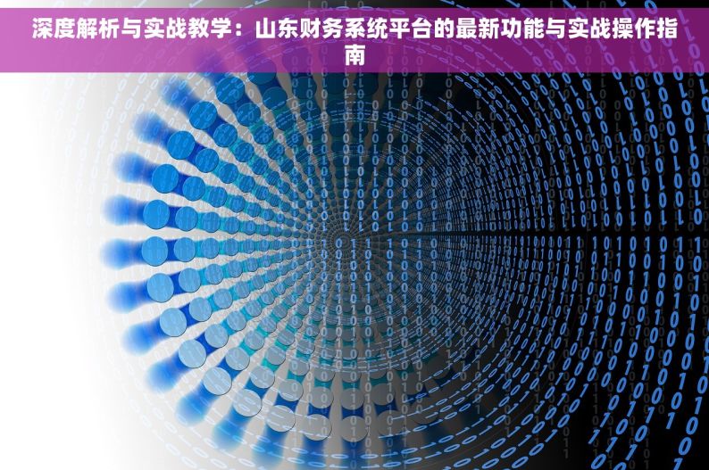 深度解析与实战教学：山东财务系统平台的最新功能与实战操作指南