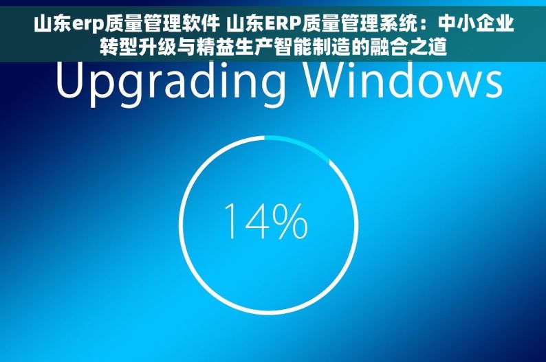 山东erp质量管理软件 山东ERP质量管理系统：中小企业转型升级与精益生产智能制造的融合之道