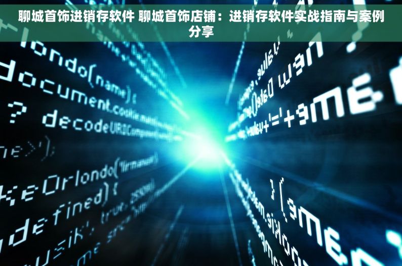 聊城首饰进销存软件 聊城首饰店铺：进销存软件实战指南与案例分享