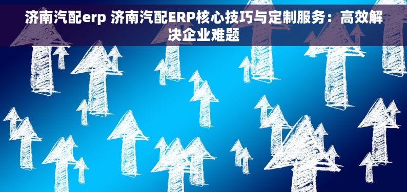 济南汽配erp 济南汽配ERP核心技巧与定制服务：高效解决企业难题