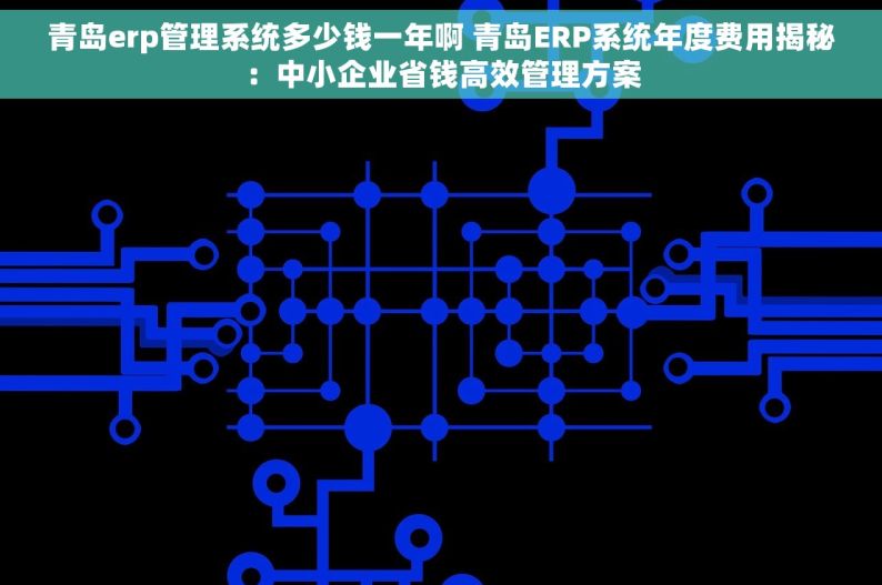 青岛erp管理系统多少钱一年啊 青岛ERP系统年度费用揭秘：中小企业省钱高效管理方案