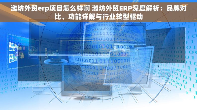 潍坊外贸erp项目怎么样啊 潍坊外贸ERP深度解析：品牌对比、功能详解与行业转型驱动