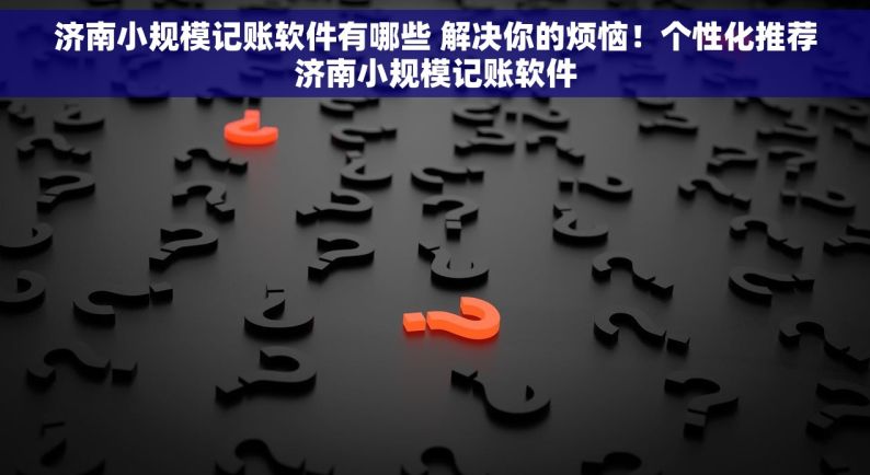 济南小规模记账软件有哪些 解决你的烦恼！个性化推荐济南小规模记账软件