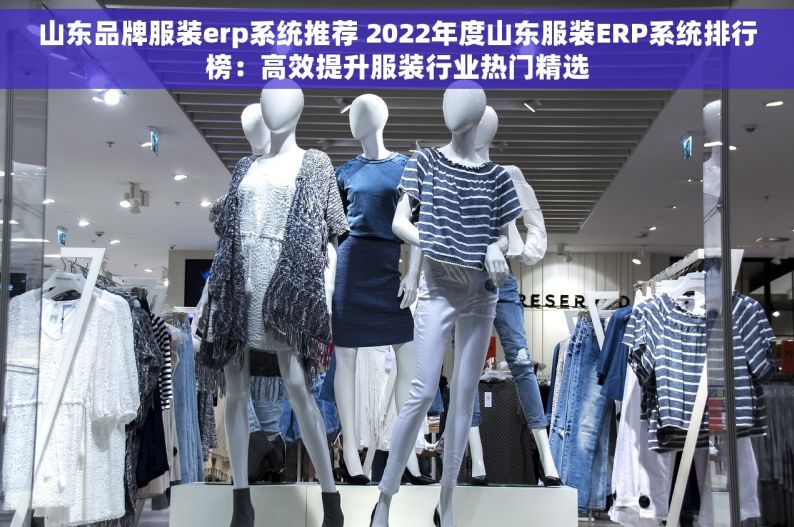 山东品牌服装erp系统推荐 2022年度山东服装ERP系统排行榜：高效提升服装行业热门精选