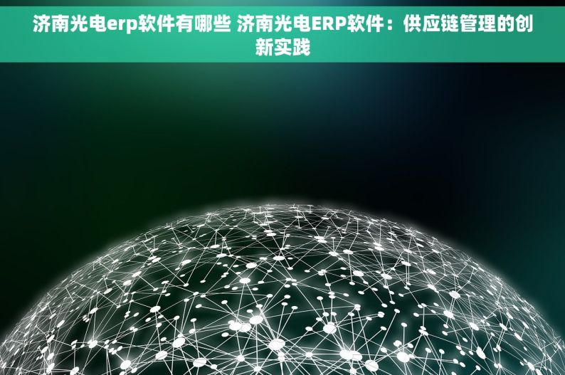 济南光电erp软件有哪些 济南光电ERP软件：供应链管理的创新实践