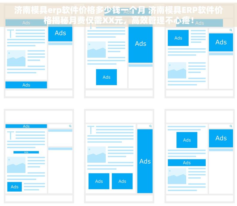 济南模具erp软件价格多少钱一个月 济南模具ERP软件价格揭秘月费仅需XX元，高效管理不心疼！