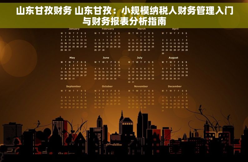 山东甘孜财务 山东甘孜：小规模纳税人财务管理入门与财务报表分析指南