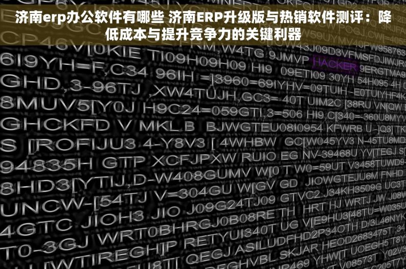 济南erp办公软件有哪些 济南ERP升级版与热销软件测评：降低成本与提升竞争力的关键利器