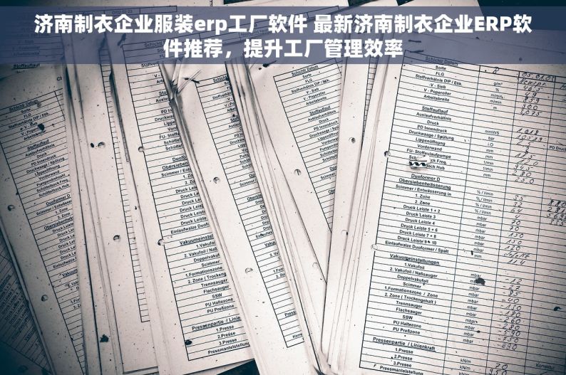 济南制衣企业服装erp工厂软件 最新济南制衣企业ERP软件推荐，提升工厂管理效率