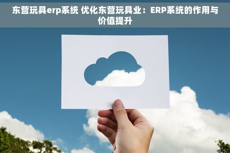 东营玩具erp系统 优化东营玩具业：ERP系统的作用与价值提升