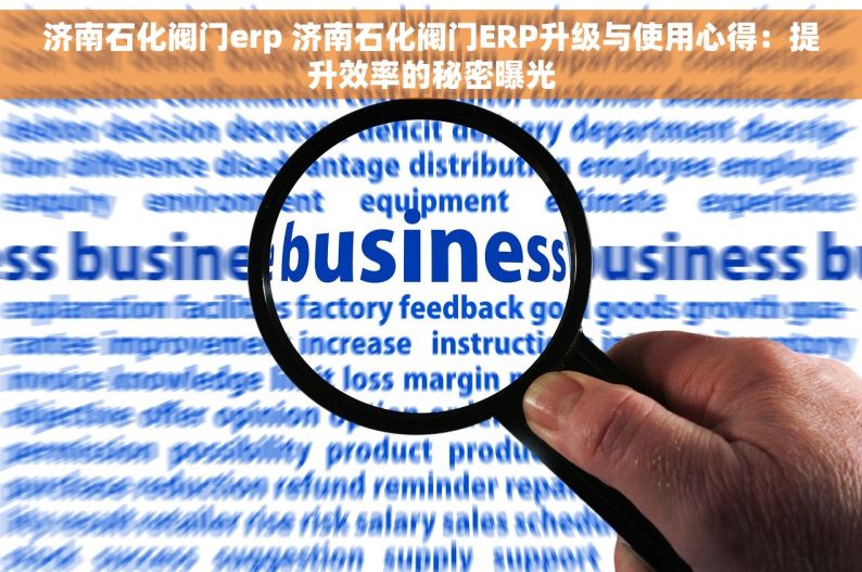 济南石化阀门erp 济南石化阀门ERP升级与使用心得：提升效率的秘密曝光