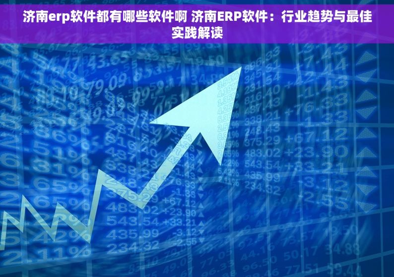 济南erp软件都有哪些软件啊 济南ERP软件：行业趋势与最佳实践解读