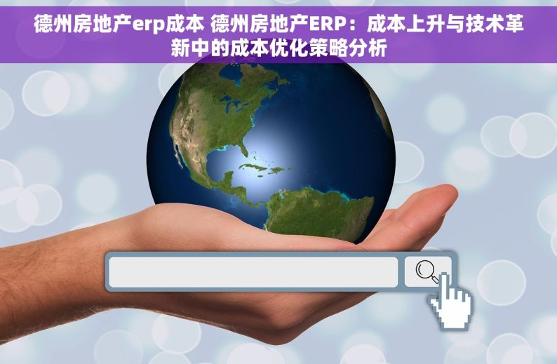 德州房地产erp成本 德州房地产ERP：成本上升与技术革新中的成本优化策略分析