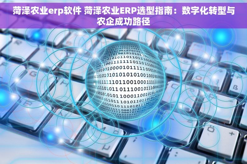 菏泽农业erp软件 菏泽农业ERP选型指南：数字化转型与农企成功路径