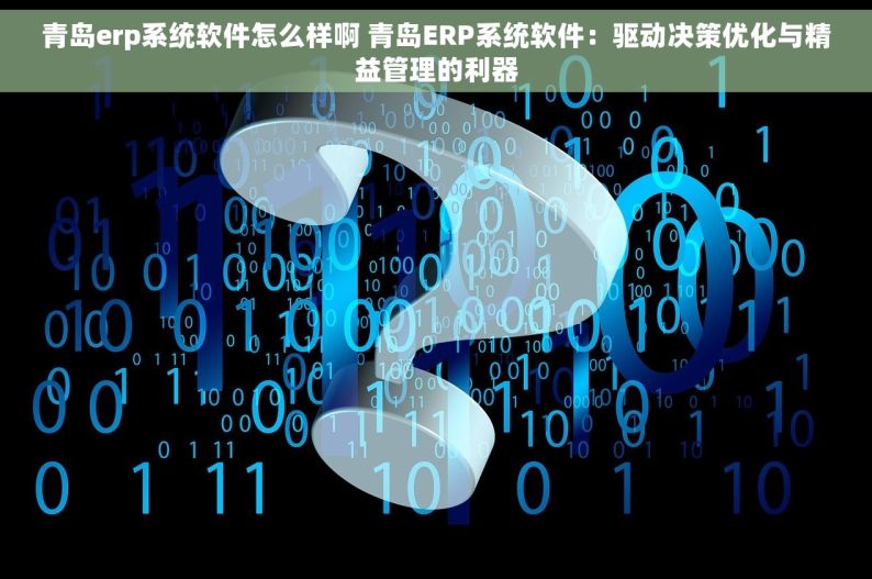 青岛erp系统软件怎么样啊 青岛ERP系统软件：驱动决策优化与精益管理的利器