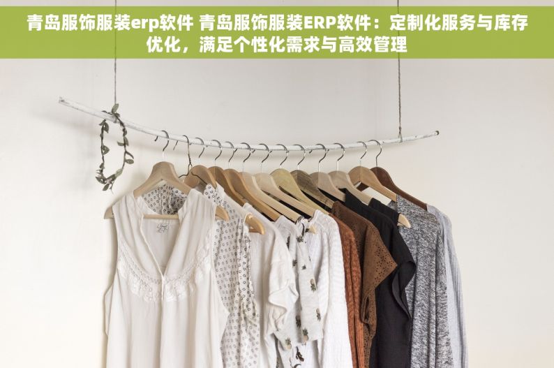 青岛服饰服装erp软件 青岛服饰服装ERP软件：定制化服务与库存优化，满足个性化需求与高效管理