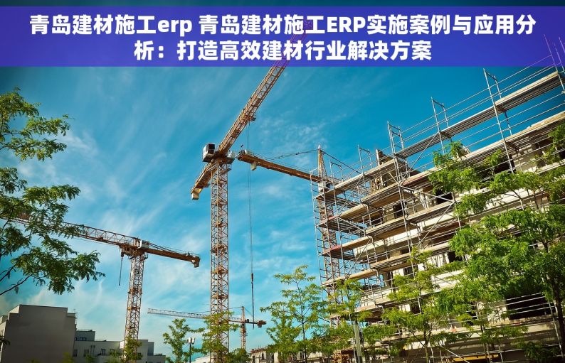 青岛建材施工erp 青岛建材施工ERP实施案例与应用分析：打造高效建材行业解决方案