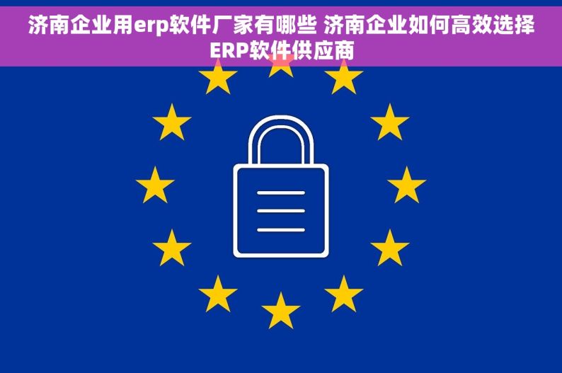 济南企业用erp软件厂家有哪些 济南企业如何高效选择ERP软件供应商