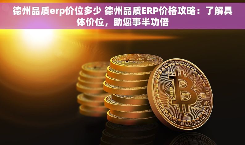 德州品质erp价位多少 德州品质ERP价格攻略：了解具体价位，助您事半功倍