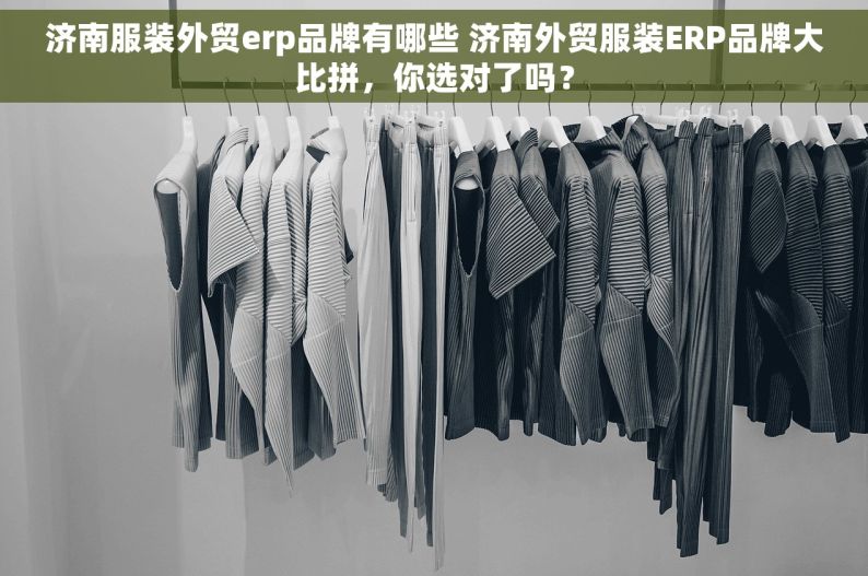 济南服装外贸erp品牌有哪些 济南外贸服装ERP品牌大比拼，你选对了吗？