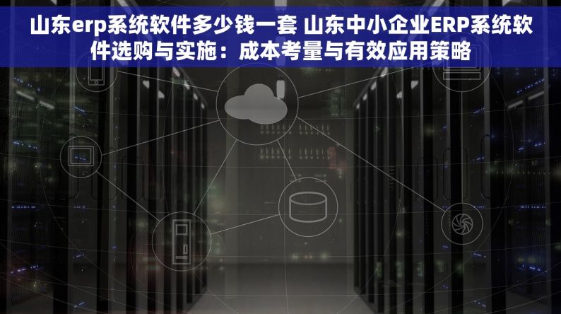 山东erp系统软件多少钱一套 山东中小企业ERP系统软件选购与实施：成本考量与有效应用策略