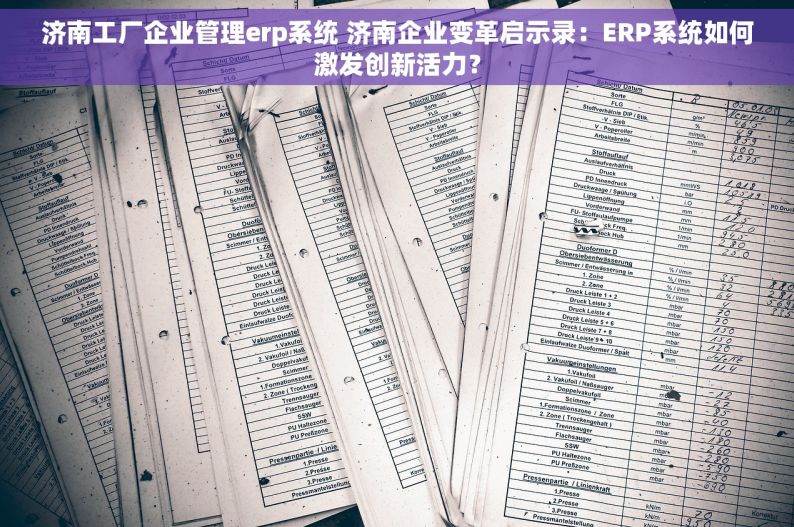 济南工厂企业管理erp系统 济南企业变革启示录：ERP系统如何激发创新活力？