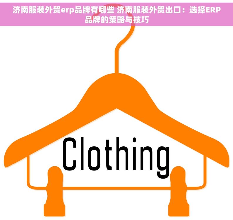 济南服装外贸erp品牌有哪些 济南服装外贸出口：选择ERP品牌的策略与技巧