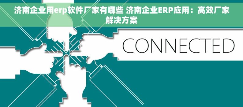 济南企业用erp软件厂家有哪些 济南企业ERP应用：高效厂家解决方案