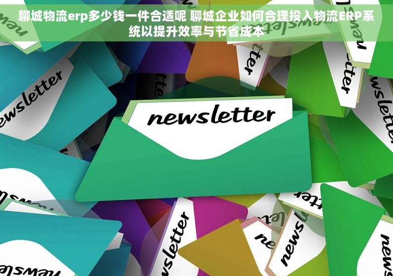 聊城物流erp多少钱一件合适呢 聊城企业如何合理投入物流ERP系统以提升效率与节省成本