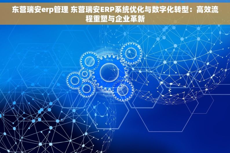 东营瑞安erp管理 东营瑞安ERP系统优化与数字化转型：高效流程重塑与企业革新