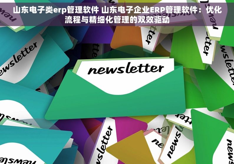 山东电子类erp管理软件 山东电子企业ERP管理软件：优化流程与精细化管理的双效驱动