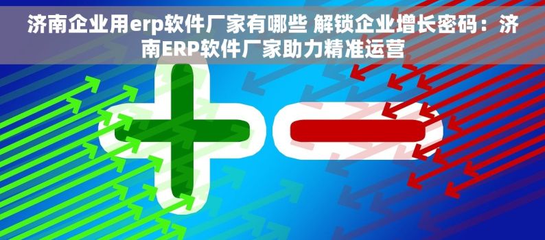 济南企业用erp软件厂家有哪些 解锁企业增长密码：济南ERP软件厂家助力精准运营