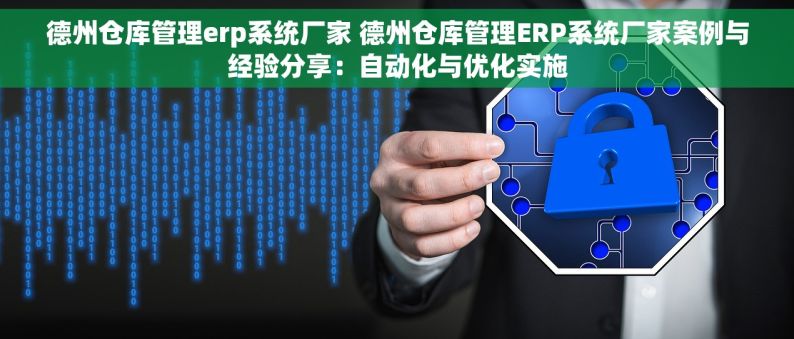 德州仓库管理erp系统厂家 德州仓库管理ERP系统厂家案例与经验分享：自动化与优化实施