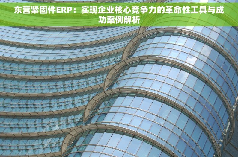 东营紧固件ERP：实现企业核心竞争力的革命性工具与成功案例解析