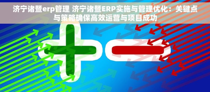 济宁诸暨erp管理 济宁诸暨ERP实施与管理优化：关键点与策略确保高效运营与项目成功