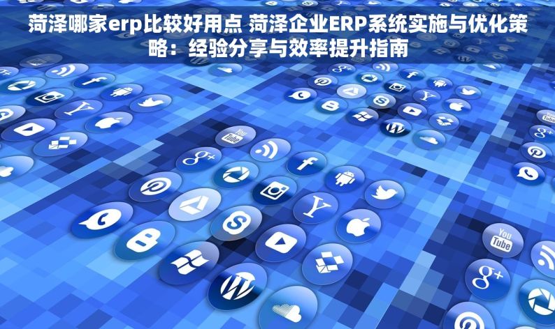 菏泽哪家erp比较好用点 菏泽企业ERP系统实施与优化策略：经验分享与效率提升指南