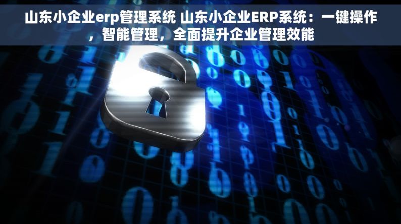 山东小企业erp管理系统 山东小企业ERP系统：一键操作，智能管理，全面提升企业管理效能