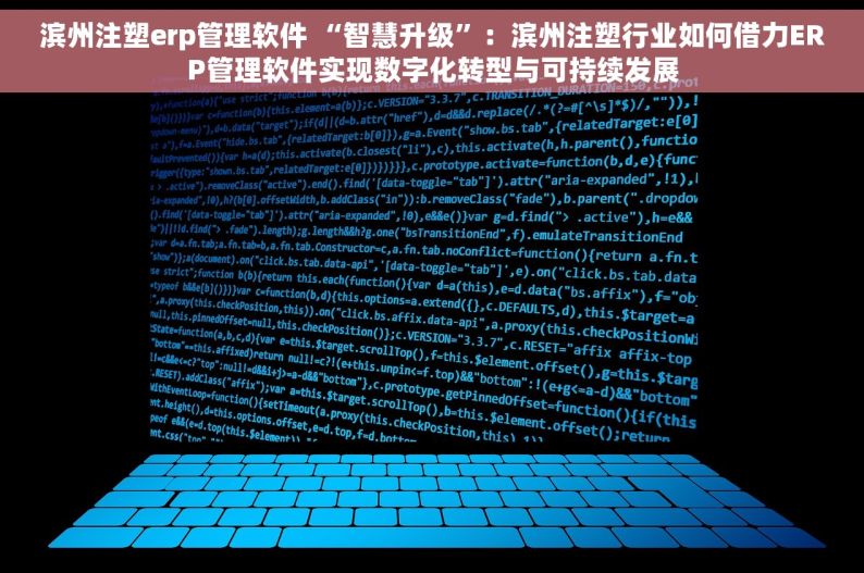 滨州注塑erp管理软件 “智慧升级”：滨州注塑行业如何借力ERP管理软件实现数字化转型与可持续发展